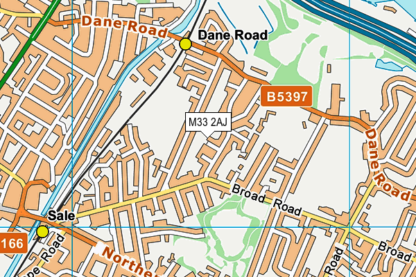 M33 2AJ map - OS VectorMap District (Ordnance Survey)