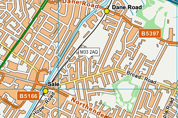 M33 2AQ map - OS VectorMap District (Ordnance Survey)