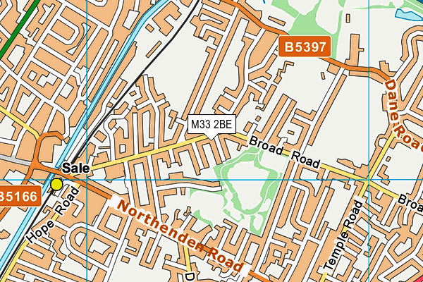 M33 2BE map - OS VectorMap District (Ordnance Survey)