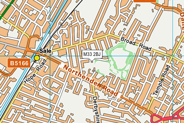 M33 2BJ map - OS VectorMap District (Ordnance Survey)