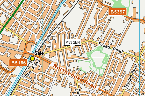 M33 2BN map - OS VectorMap District (Ordnance Survey)