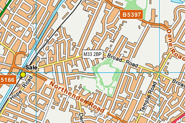 M33 2BP map - OS VectorMap District (Ordnance Survey)