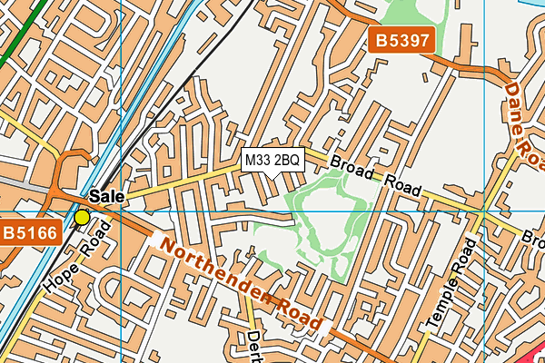 M33 2BQ map - OS VectorMap District (Ordnance Survey)