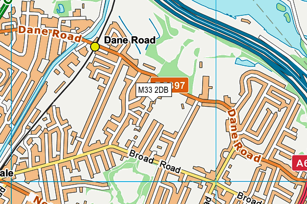 M33 2DB map - OS VectorMap District (Ordnance Survey)