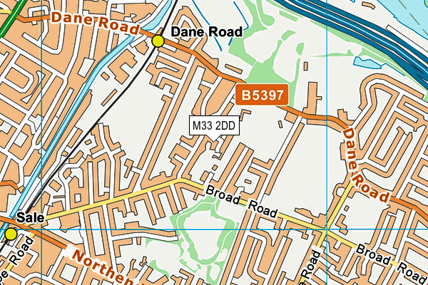 M33 2DD map - OS VectorMap District (Ordnance Survey)