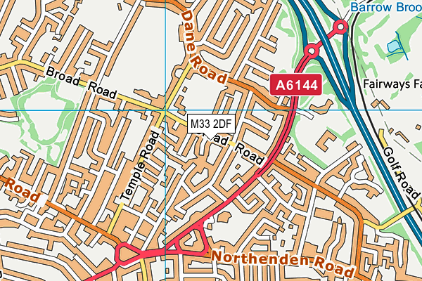 M33 2DF map - OS VectorMap District (Ordnance Survey)