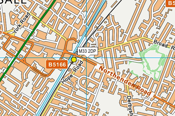 M33 2DP map - OS VectorMap District (Ordnance Survey)