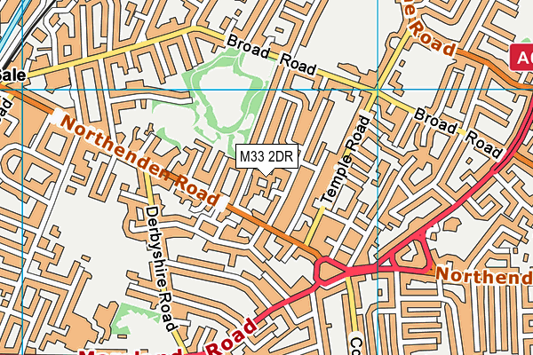 M33 2DR map - OS VectorMap District (Ordnance Survey)