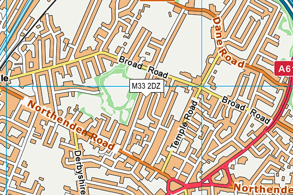 M33 2DZ map - OS VectorMap District (Ordnance Survey)