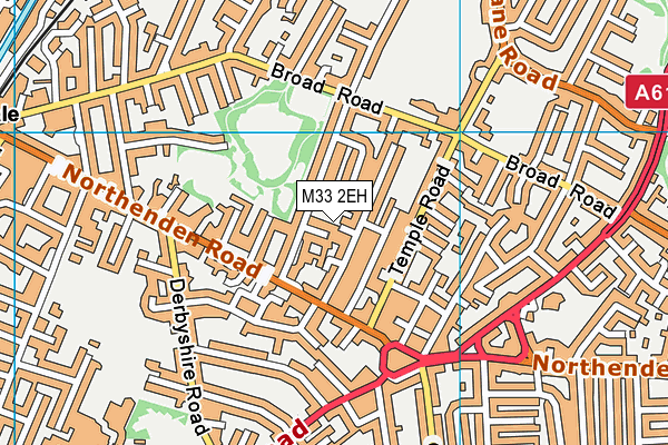 M33 2EH map - OS VectorMap District (Ordnance Survey)