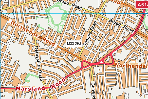 M33 2EJ map - OS VectorMap District (Ordnance Survey)