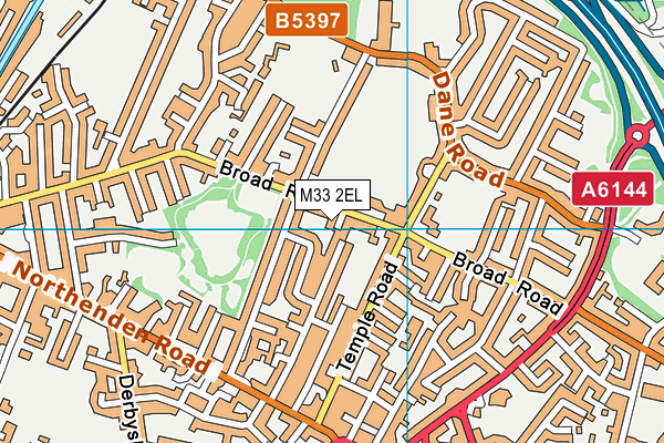 M33 2EL map - OS VectorMap District (Ordnance Survey)