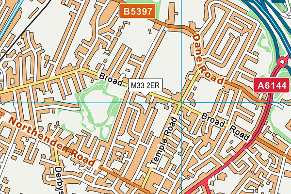 M33 2ER map - OS VectorMap District (Ordnance Survey)