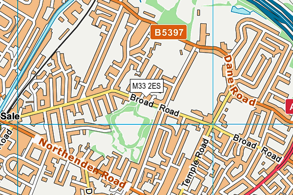 M33 2ES map - OS VectorMap District (Ordnance Survey)