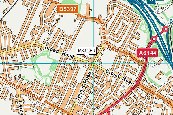 M33 2EU map - OS VectorMap District (Ordnance Survey)