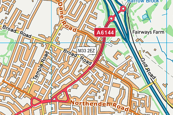 M33 2EZ map - OS VectorMap District (Ordnance Survey)