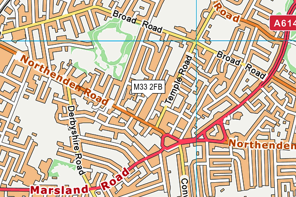 M33 2FB map - OS VectorMap District (Ordnance Survey)