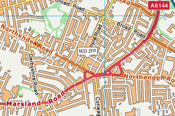 M33 2FP map - OS VectorMap District (Ordnance Survey)