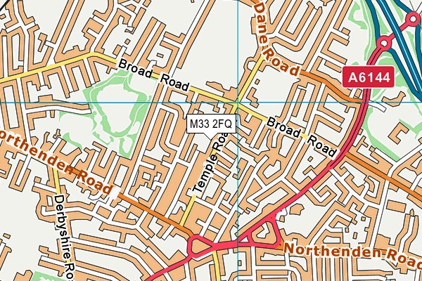 M33 2FQ map - OS VectorMap District (Ordnance Survey)