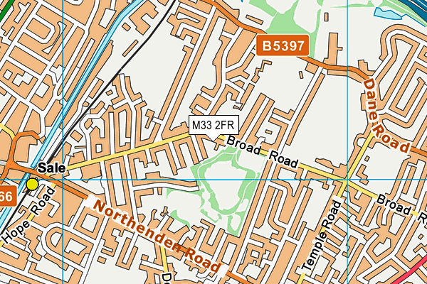 M33 2FR map - OS VectorMap District (Ordnance Survey)