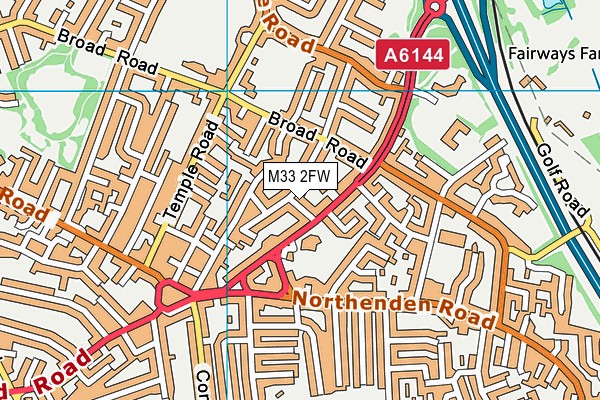 M33 2FW map - OS VectorMap District (Ordnance Survey)