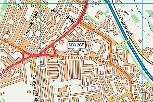 M33 2GF map - OS VectorMap District (Ordnance Survey)