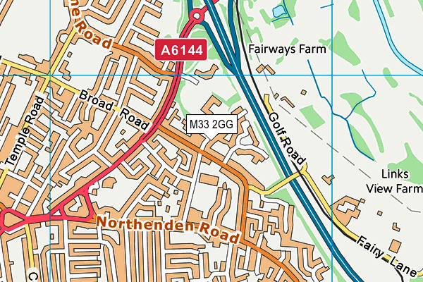 M33 2GG map - OS VectorMap District (Ordnance Survey)