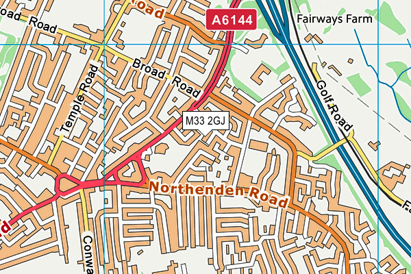 M33 2GJ map - OS VectorMap District (Ordnance Survey)