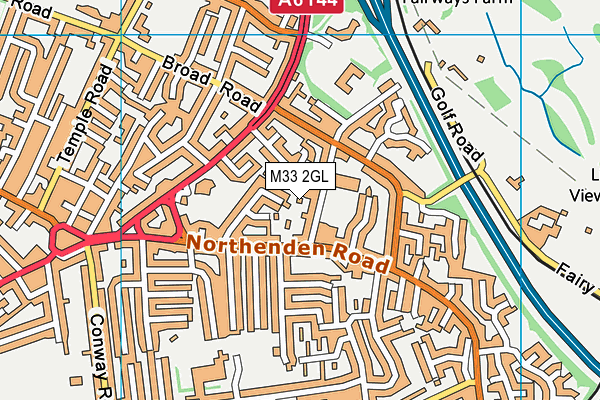 M33 2GL map - OS VectorMap District (Ordnance Survey)