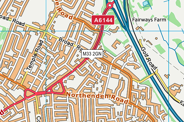 M33 2GN map - OS VectorMap District (Ordnance Survey)