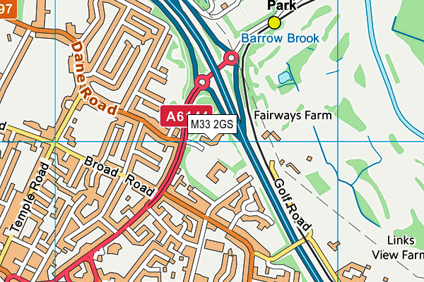 M33 2GS map - OS VectorMap District (Ordnance Survey)