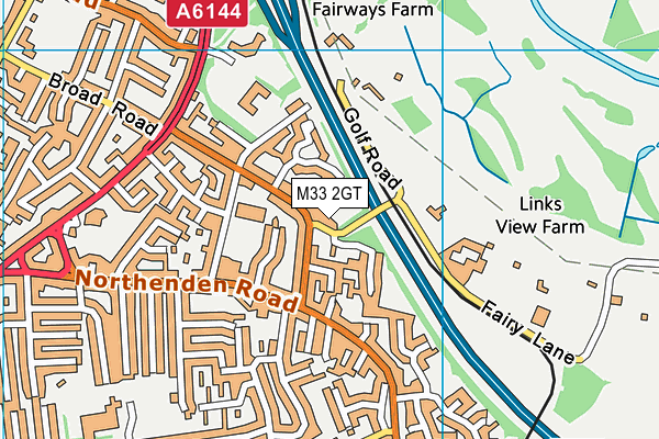 M33 2GT map - OS VectorMap District (Ordnance Survey)