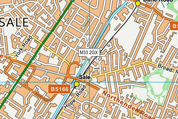 M33 2GX map - OS VectorMap District (Ordnance Survey)