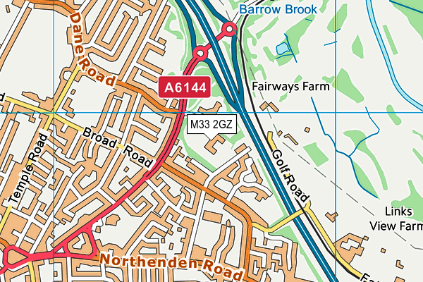 M33 2GZ map - OS VectorMap District (Ordnance Survey)