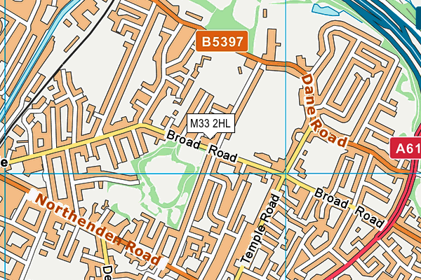 M33 2HL map - OS VectorMap District (Ordnance Survey)