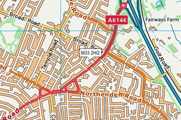 M33 2HQ map - OS VectorMap District (Ordnance Survey)