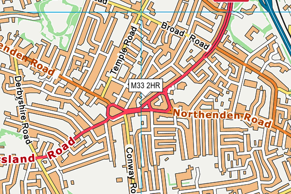 M33 2HR map - OS VectorMap District (Ordnance Survey)