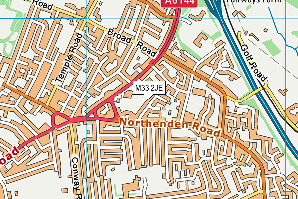 M33 2JE map - OS VectorMap District (Ordnance Survey)