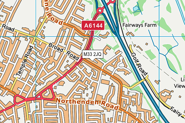 M33 2JQ map - OS VectorMap District (Ordnance Survey)