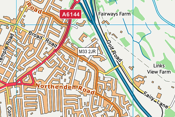 M33 2JR map - OS VectorMap District (Ordnance Survey)