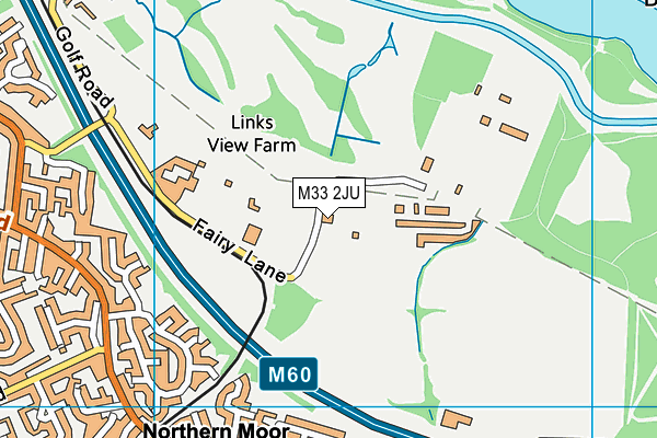 M33 2JU map - OS VectorMap District (Ordnance Survey)