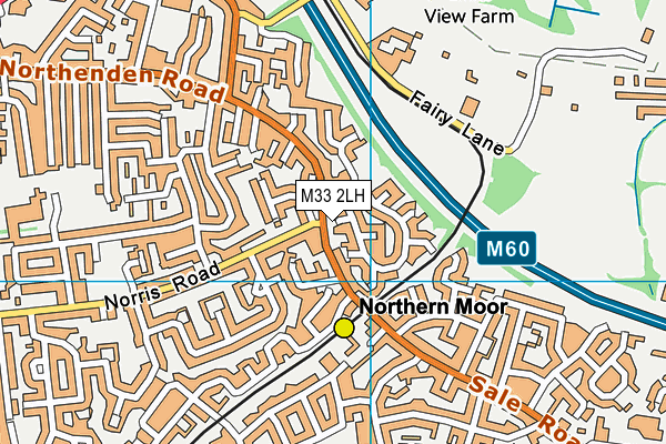 M33 2LH map - OS VectorMap District (Ordnance Survey)