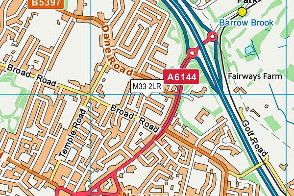 M33 2LR map - OS VectorMap District (Ordnance Survey)