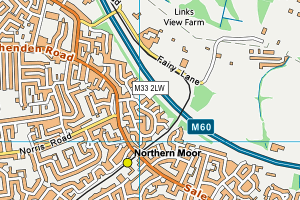 M33 2LW map - OS VectorMap District (Ordnance Survey)