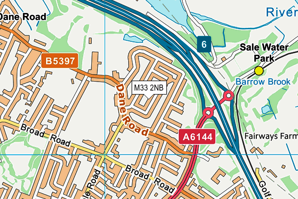 M33 2NB map - OS VectorMap District (Ordnance Survey)