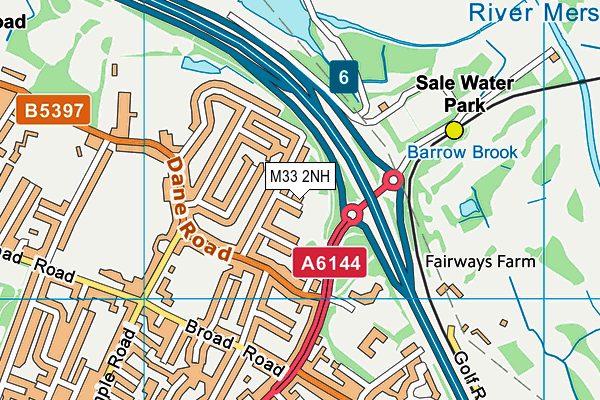 M33 2NH map - OS VectorMap District (Ordnance Survey)