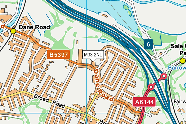 M33 2NL map - OS VectorMap District (Ordnance Survey)