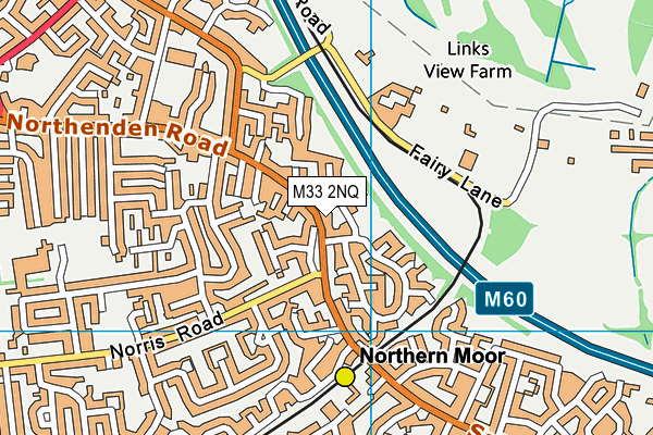 M33 2NQ map - OS VectorMap District (Ordnance Survey)