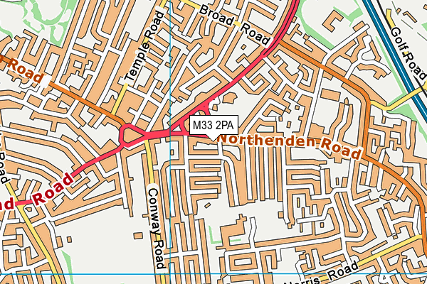 M33 2PA map - OS VectorMap District (Ordnance Survey)