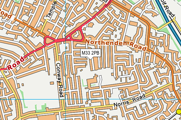 M33 2PB map - OS VectorMap District (Ordnance Survey)